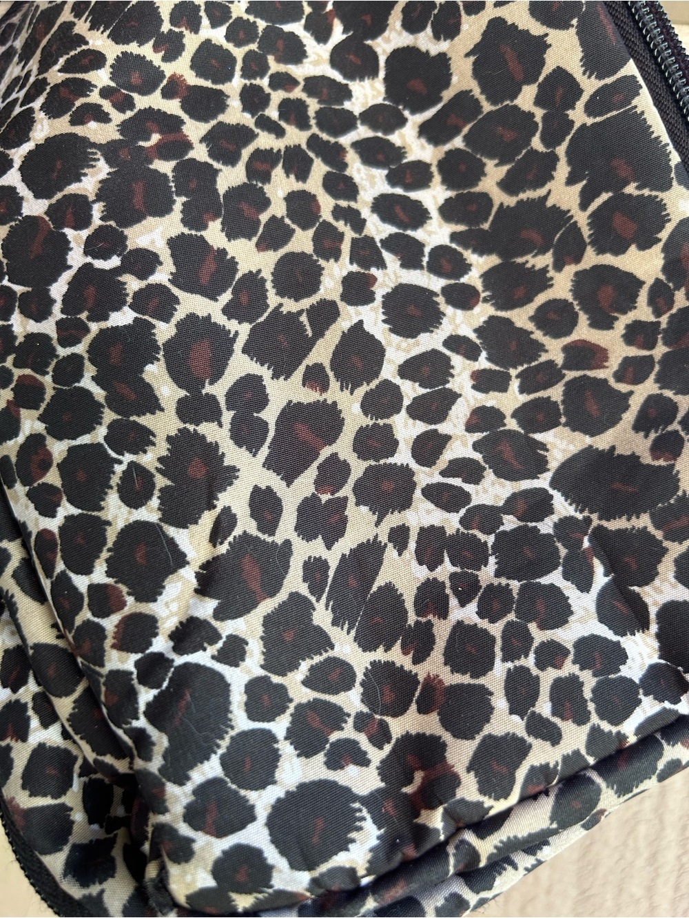 Travelon Leopard Print Crossbody Bag - Brown/Black pink lining. - Picture 6 of 8
